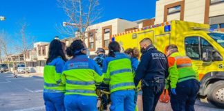 Accidente laboral de un jardinero en Boadilla del Monte foto emergencias 112 15 febrero 2022