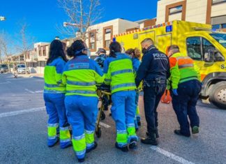 Accidente laboral de un jardinero en Boadilla del Monte foto emergencias 112 15 febrero 2022