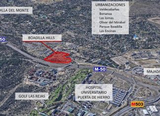 Mapa de la ubicación del proyecto Boadilla Hills