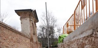 obras de rampa de acceso a huertas Palacio Boadilla del Monte