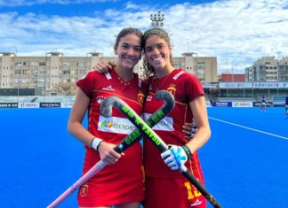 Flor y Coti Teves, jugadoras de la selección española de hockey y vecinas de Boadilla del Monte