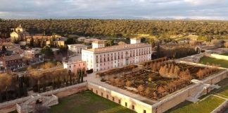 Panoramica aerea Palacio Infante Don Luis de Boadilla del Monte enero 2024