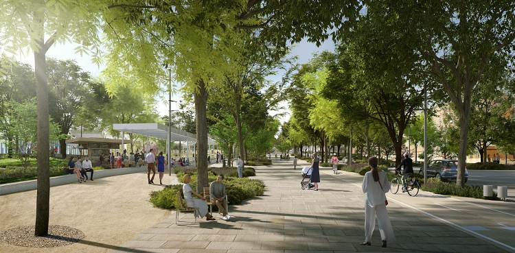 Proyecto Paseo Verde del Suroeste tras soterrar la A-5 en Madrid