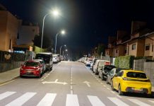 calle de Boadilla del Monte con luces led