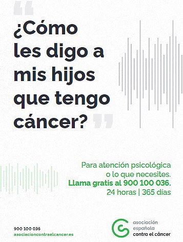 Anuncio telefono asistencia Asociacion Espanola contra el Cancer mayo 2024