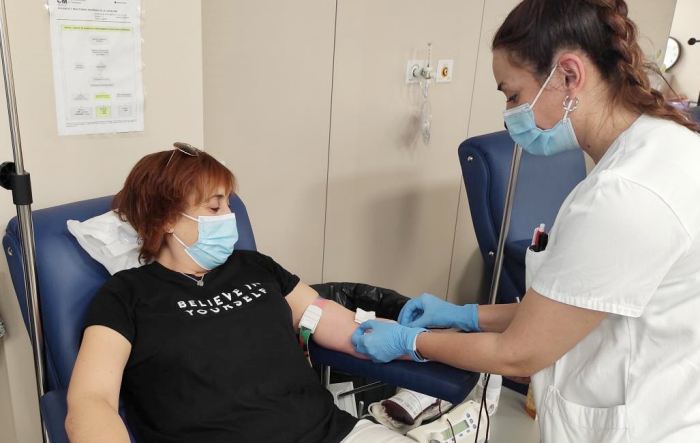 Donacion de sangre en el hospital Puerta de Hierro Majadahonda