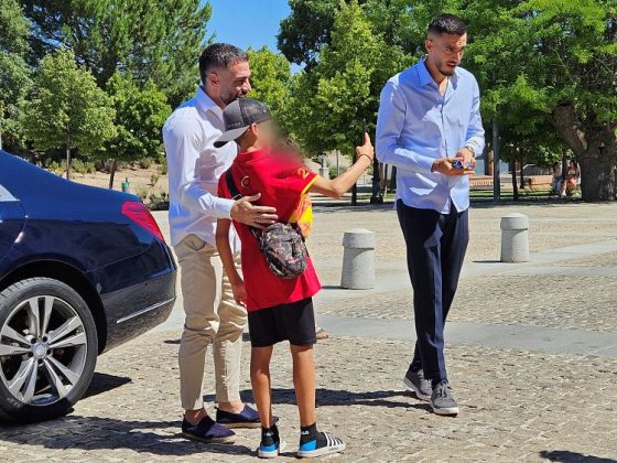 Boadilla del Monte Dani Carvajal y Joselu Mato a su llegada al Palacio del Infante Don Luis de Boadilla del Monte para el homenaje 20 julio 2024