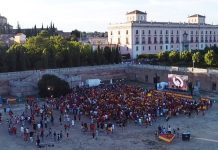 pantalla gigante final Eurocopa España e Inglaterra 14 julio 2024 boadilla del monte