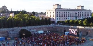 pantalla gigante final Eurocopa España e Inglaterra 14 julio 2024 boadilla del monte