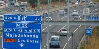 Acceso a la M-50 en la autovia A6 Comunidad de Madrid