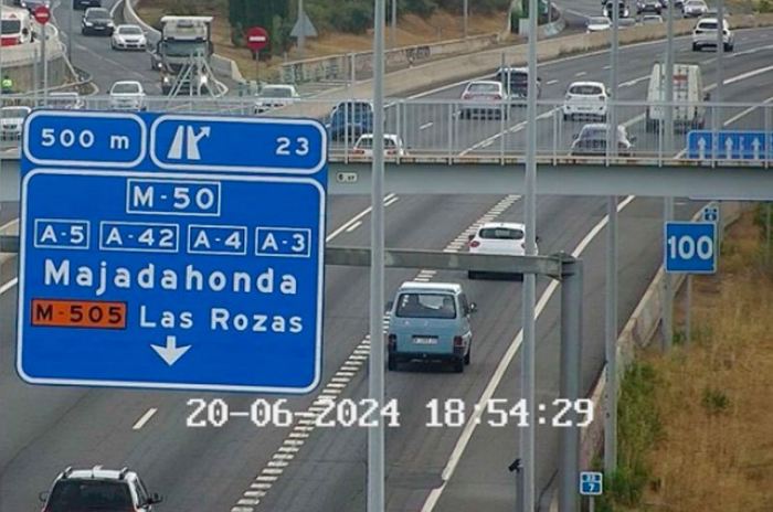 Acceso a la M-50 en la autovia A6 Comunidad de Madrid