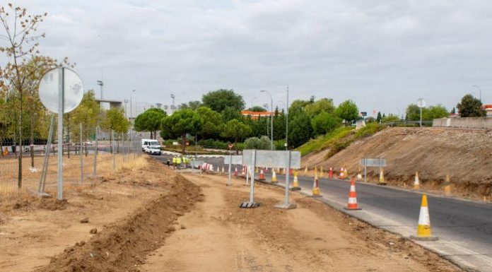 Obras de carril de incorporación a la M-50 desde la carretera M-513 en Boadilla del Monte