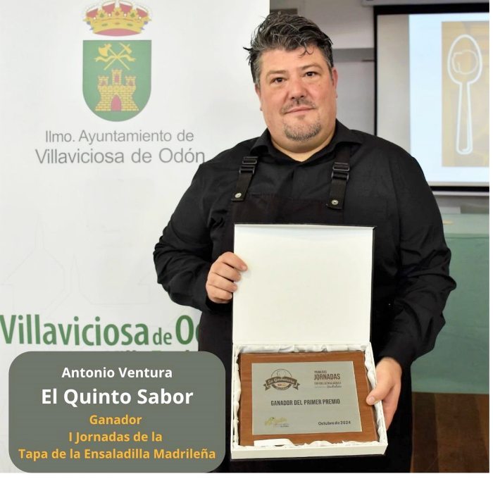 Antonio-Ventura-chef-El-Quinto-Sabor-vencedor- Jornadas-de- la-Tapa-de-la- Ensaladilla- Madrileña- con- garbanzo- madrileño