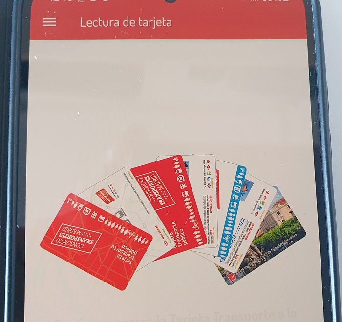 Aplicacion Tarjeta de Transporte Público Comunidad de Madrid