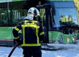 Intervencion de bombero de la comunidad de madrid