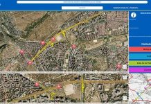 pantallazo aplicacion web Ayuntamiento de Madrid sobre obras soterramiento autovía A-5