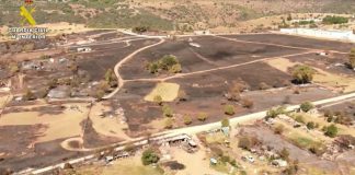 Panoramica incendio en El Molar y Pedrezuela Comunidad de Madrid agosto 2025