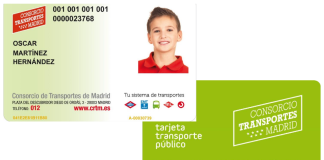 Abono transporte infantil Comunidad de Madrid
