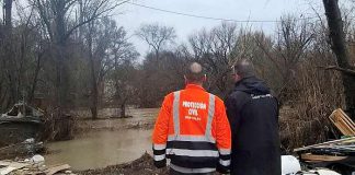 Río Guadarrama desbordado en el poblado de la Sabinas en Móstoles Diócesis de Getafe marzo 2025