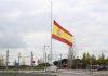 bandera española a media asta en Boadilla del Monte
