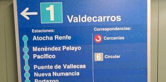cartel linea 1 de metro de Madrid