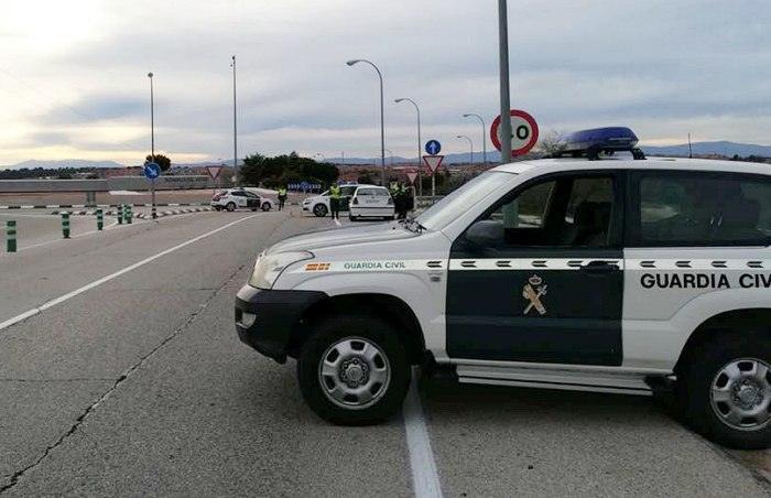control de Guardia Civil en Boadilla del Monte