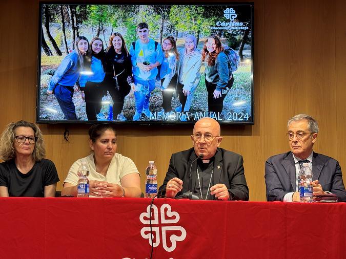 obispo auxiliar de la Diocesis de Getafe Jose Maria Avendaño presentacion Memoria 2024 Cáritas Diocesana de Getafe el 11 junio 2025