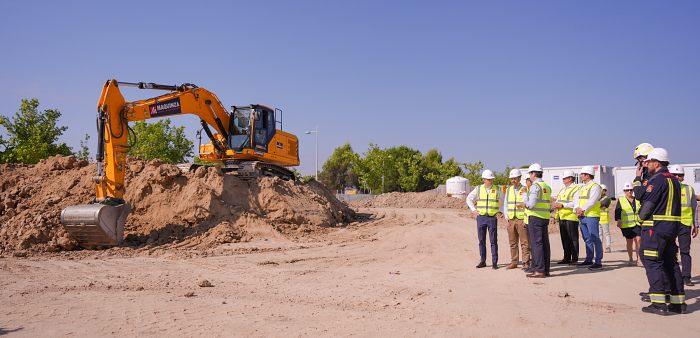 obras de construccion del nuevo parque de bomberos de la Comunidad de Madrid en Villanueva de la Cañada junio 2025