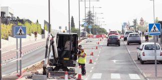 obras calle mendenz nuñez en Cortijo Sur Boadilla del Monte agosto 2025