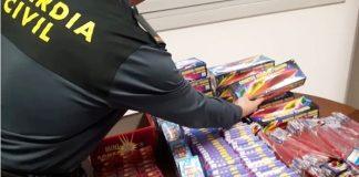 Guardia Civil incautación de material pirotécnico ilegal