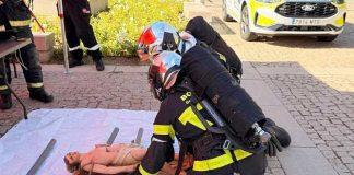 simulacro de incendio en iglesia de Boadilla del Monte 28 octubre 2025