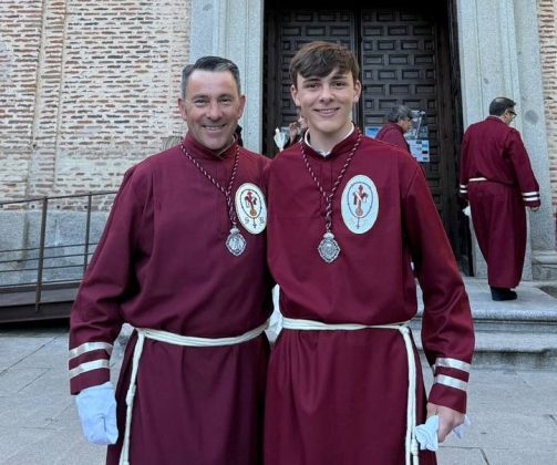 Boadilla del Monte A la deecha Alvaro de la Paliza en la procesion de la Virgen de la Soledad Semana Santa Boadilla del Monte 2026