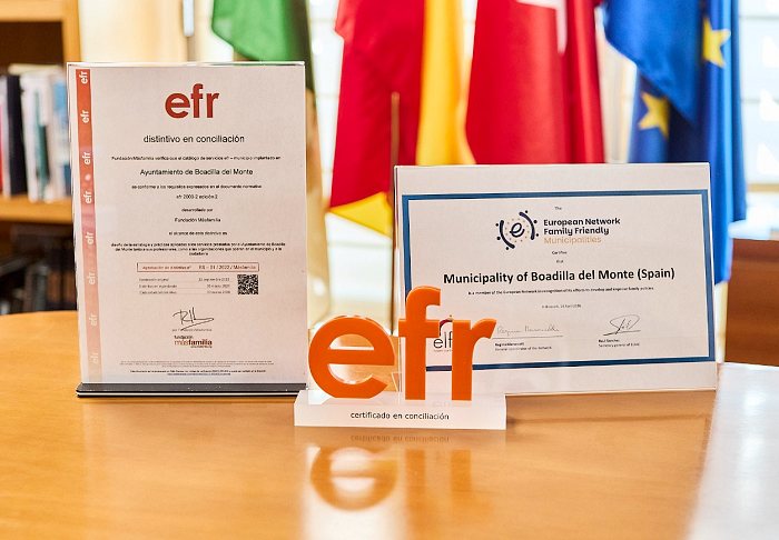 El Ayuntamiento de Boadilla del Monte ha renovado el distintivo efr abril 2026