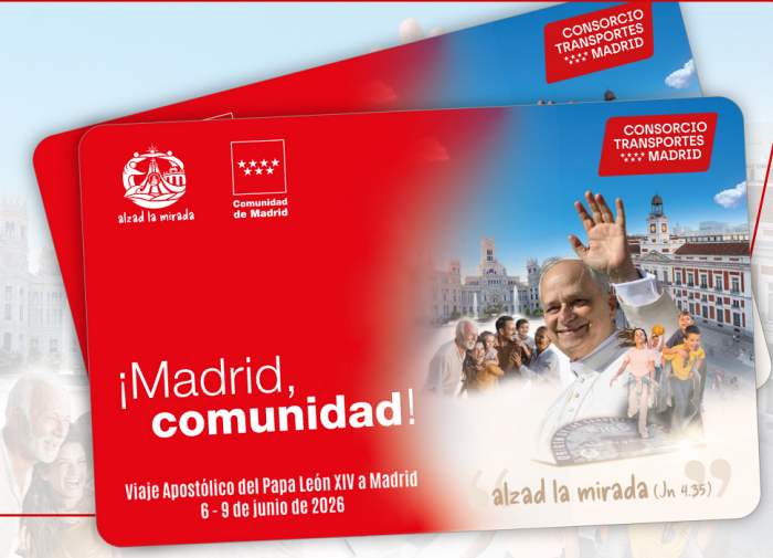 tarjeta de transporte publico conmemorativa visita papa León XIV