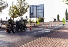 Boadilla del Monte invierte cerca de 34.000 euros en la campaña de verano de renovación de pintura vial