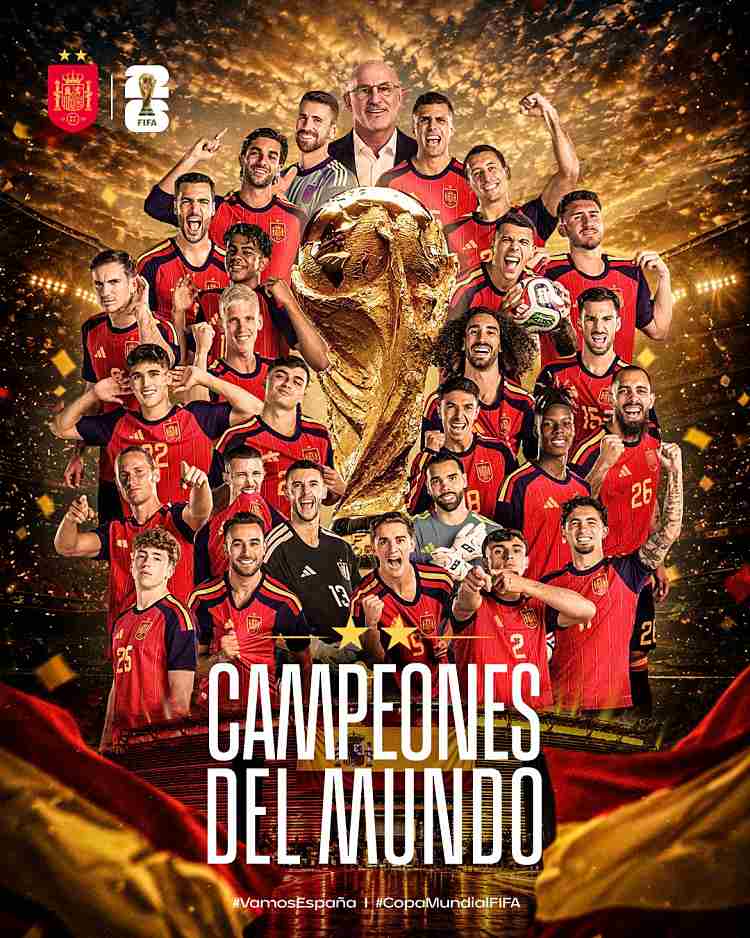 España campeona del mundo de fútbol masculino 2026
